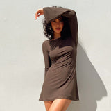 Plataz Women's Solid Color Double-Layer Mesh Yarn Behind The T-Shirt With A Short Skirt DJPT