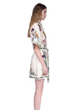 Plataz Niche 2025 New Collar Short Sleeves Printed With Thin Dress Woman