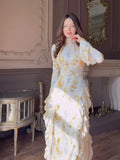 Plataz Elegant And Elegant Temperament Long-Sleeved Long-Sleeved Dress Dress For Women In Soft Dress