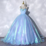 Plataz Evening Dress Blue At The Fugitive Princess Birthday Party Voice Art Test For Adult Mermaid Puff Dress Dress