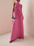Plataz Temperament Elegant Wind Dress 2025 Summer New Collar Bow Flower Design Feeling Dress Dress Woman