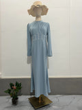Plataz Spring Cundress Long Sleeves And Flaws With Irregular Long Dress Dress Woman
