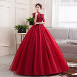 Plataz Performance Costume Female Puffy Skirt Long Vocal Student Art Dress Host Annual Evening Dress