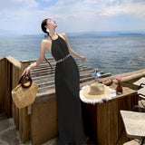 Plataz Bali Beach Beach Dress Women 2024 Summer New Sexy Bare Back Hanging Dress