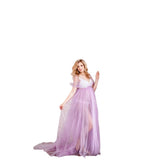 Plataz Mesh Pregnant Women Take Pictures Of The Long Dress Medium Long Draw And Drag Skirt 1204 Maternity