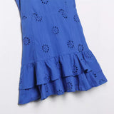 Plataz New Women's Wear V-Neck High-Waisted Splicing Medium-Long Sling Dress Women's Style DJPT