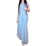 Plataz New Elegant Loose Folded Neck Dress Sexy Bare Sleeveless Holiday Dress