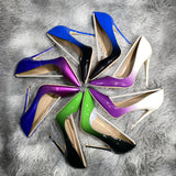 Plataz Color Spell Sexy 12Cm High Heels Ultra-Fine Heel Shoes Women's Shoes Gradually Change Color Net Red Large Size Single Shoes High Quality Shoes