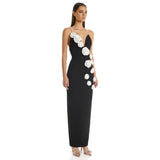 Plataz New Pearl Sling Banding Skirt Sexy Dew Fashion Flower Long Dress Dress Dress