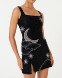 Plataz New Sling Type 3D Printed Urban Casual Women's Beach Dress Mid-Rise Long Dress DJPT