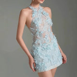 Plataz Vietnamese Small Dress Handmade Lace Birthday Engagement Thin Dress Woman In 2025