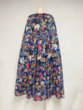 Plataz 2025 Autumn New Round Collar Cloak Dress Design Waist Long Dress Dress Woman
