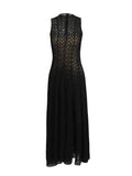 Plataz Temperament Style Dress 2025 Summer New Round-Neck Sleeveless Texture High-End Knitted Dress Woman