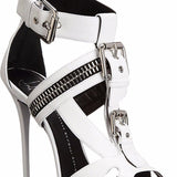 Plataz New Women's Sandals High Heel Metal Buckle Zipper Punk Fish Mouth Fine With The Original List High Quality Shoes