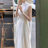 Plataz Hanging Neck Dress Set Spring And Summer Women's Clothing 2024 French Seaside Resort Beach Dress Chiffon Dress