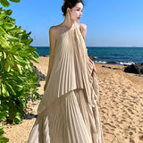 Plataz Holiday Dress Large Bare Back Dress To Take Pictures Travel Wearing Sexy Fairy Suit Dress