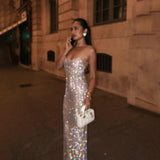 Plataz Design Flash Temperament Sling Dress Woman Fashion Sexy Body Dress Dress DJPT