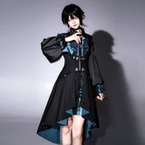 Plataz Teased Original Deep Music Lolita Girl Lolita Collar Top Dress Shorts Set 7212