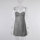 Plataz New Dress Sparkling Diamond Sling Princess Dress Sexy Bag Hip Sling Skirt