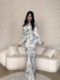 Plataz 2025 New Goddess Fan Fashion Temperament Famous Silk Comfortable Set