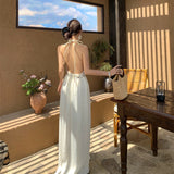Plataz Bali Beach Beach Dress Women 2024 Summer New Sexy Bare Back Hanging Dress