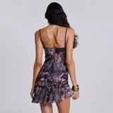 Plataz New Spring Women's Sexy Hottie Sleeveless Sling Net Bare Umbilly High Waist Repair Dress DJPT
