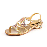 Plataz Drill Sandals Women 2025 New Summer High Heels In Leather Diamond High Heels Coarse Women's Sandals High Quality Shoes