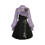 Plataz Design Iris Ink Butterfly Chinese Style Improve The Chinese Elements Of The Female Coat Sling Skirt Suit 9057