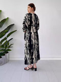 Plataz Fashion Prints In The Summer Of 2024 V-Neck Vacation Comfort Loose Dress