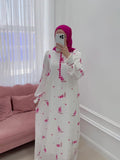 Plataz Eastern Muslims 2024 Spring Gentle Wind Small Fresh Flowers Design Long Dress