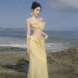 Plataz Hottie Sexy Dew Backpack Hip Skirt Cross Lotus Side Sling Skirt Female Atmosphere French Suit Dress
