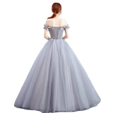 Plataz New Female Color Yarn Studio Bridal Banquet Presided Evening Dress Solo Performance Dress