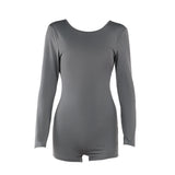 Plataz Autumn 2025 New Temperament Body-Dressed Long Sleeve Shorts Basics DJPT