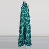 Plataz Holiday Wind Sleeveless Hanging Neck Ribbon Dress 2025 New Back Wave Dot Print Dress Women's Summer