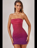 Plataz Women's New Sexy Hot Girl With Chest Squins To Repair Her Hip Skirt HZ0628