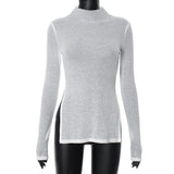 Plataz Women's Ultra-Thin Perspective Knitting High-Neck Long Sleeve Open Coat DJPT
