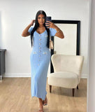 Plataz Summer Women's New Short Sleeve V-Neck Dress