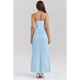 Plataz Women's New Sexy Breast-Wearing Shoulder-Folded Dress HZ0628
