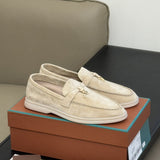 Plataz Loafers Women&Men's Shoes Leather Shoes Round Head Flat Floor Casual Shoes High Quality Shoes