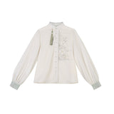 Plataz And Poetry Chinese Style Improvement Han Elements Women's Shirt Shawl Half Dress Suit 8923