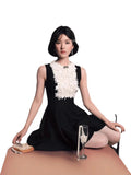 Plataz Luth's Same French Gold Muffled Small Black Dress Spring Temperament To Slim Up Thin Dress