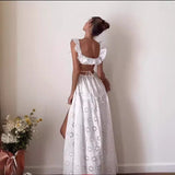 Plataz Thai 23Stwin French Romantic Road North Cotton Lace Embroidery Holiday Dress Dress Woman