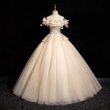 Plataz Temperament Champagne-Colored Shoulder-To-Night Dress Vocal Art Au Exams Canon Skirts Adult Dress Annual Conference Host