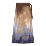 Plataz Design Blazed Gold Chinese Style Improvement Han Element Women's Short-Sleeved Top Skirt Dress Set 7065