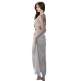 Plataz Thin Sling Dress Women's Summer Seaside Vacation Word Collar Sleeveless Beach Dress