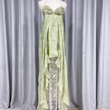 Plataz Design Lace Splicing Dress 2024 New Fashion V-Neck Braeed Sling Skirt