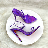 Plataz Word With Simple Sandals 12CM High Heel Sexy Fashion Large-Size Men's And Women's Backstring Shoes High Quality Shoes