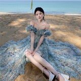 Plataz Dress New Seaside Holiday Bohemian Long Dress Broken Floral Dress To Take Pictures Travel To Wear Super Fairy