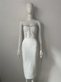 Plataz Solid Temperament Palette With Bra Strap Dress Sexy Diamond Party Dress Dress
