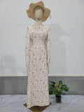 Plataz Spring Gentle Wind Loose With Broken Flower Dress Monsoon Long Sleeve Long Dress